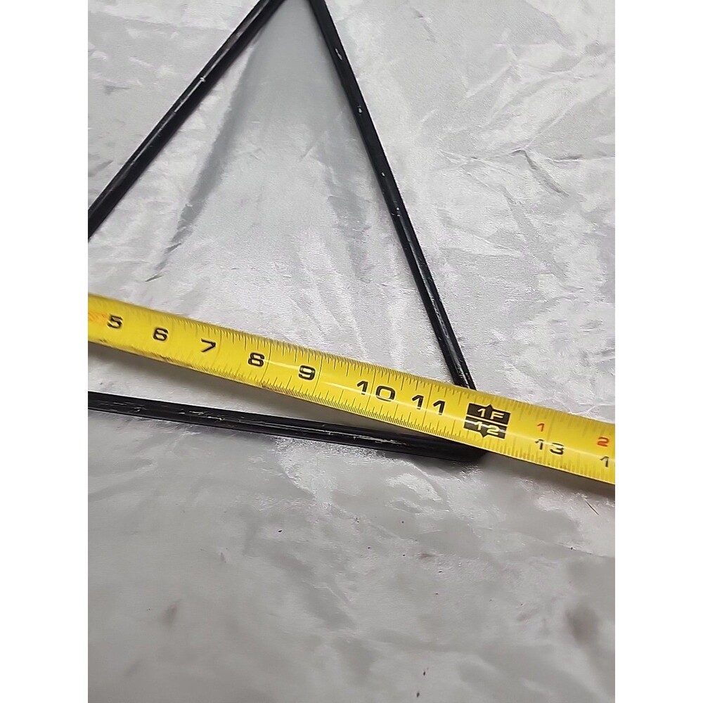 Vint. 12" X 12" Hand Forged Wrought Iron Triangle Dinner Bell - Picture 2 of 3